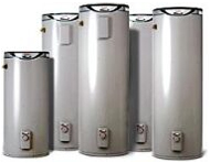 A selection of electric storage hot water systems