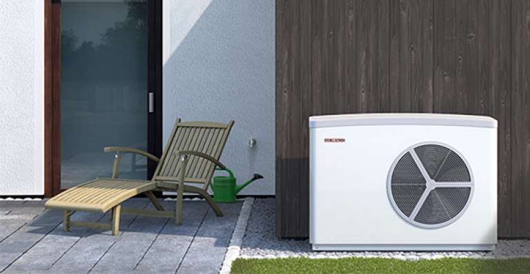 Stiebel outdoor renewable air source heat pump